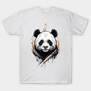 amazing logo for a Warrior panda T-Shirt